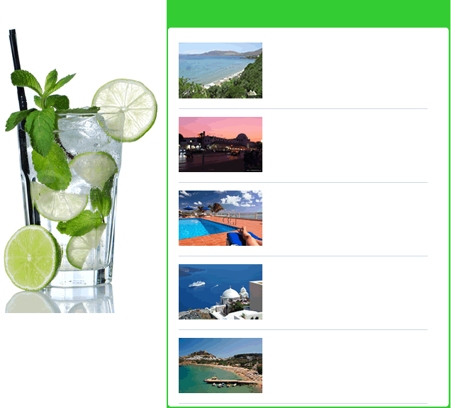 Featured holiday resorts